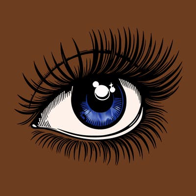 realistic eye long eylashes