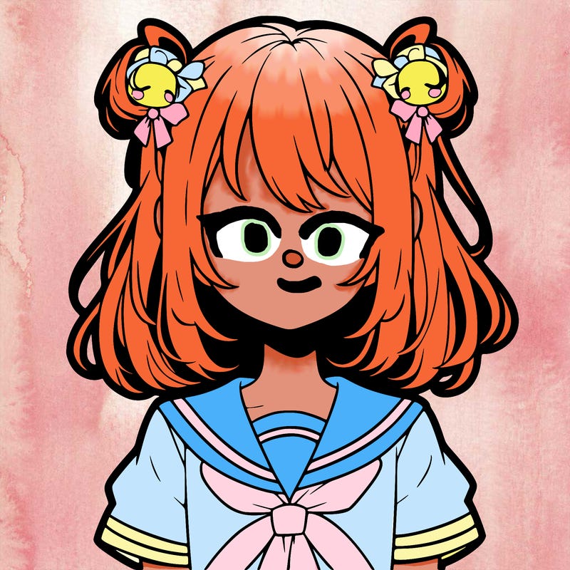 faceless cute manga girl