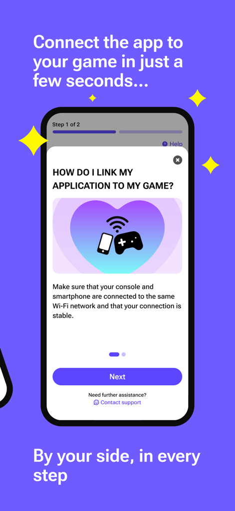 Setup screen explaining how to link the Let's Sing Companion app to a console via Wi-Fi.