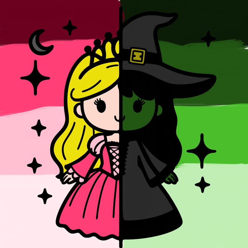 split princess and witch