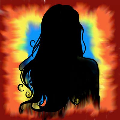 woman with long hair from behind