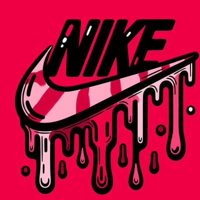 dripping nike logo