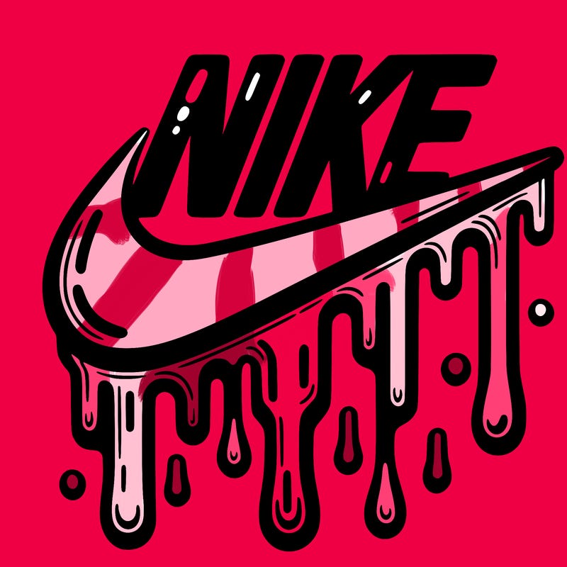 dripping nike logo