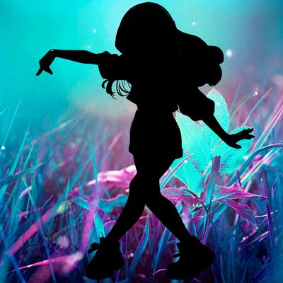 realistic girl danceing