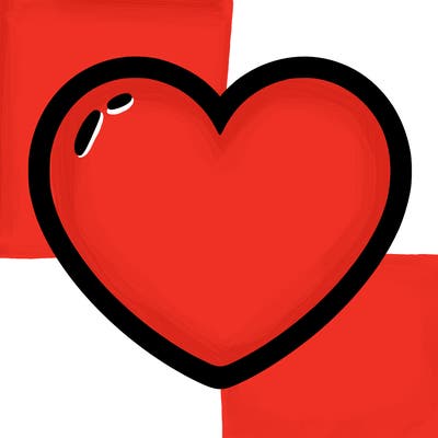 a blank heart