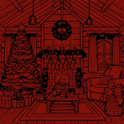 christmas house interior