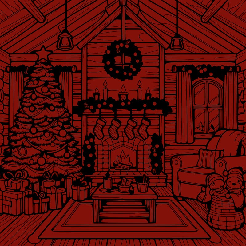 christmas house interior