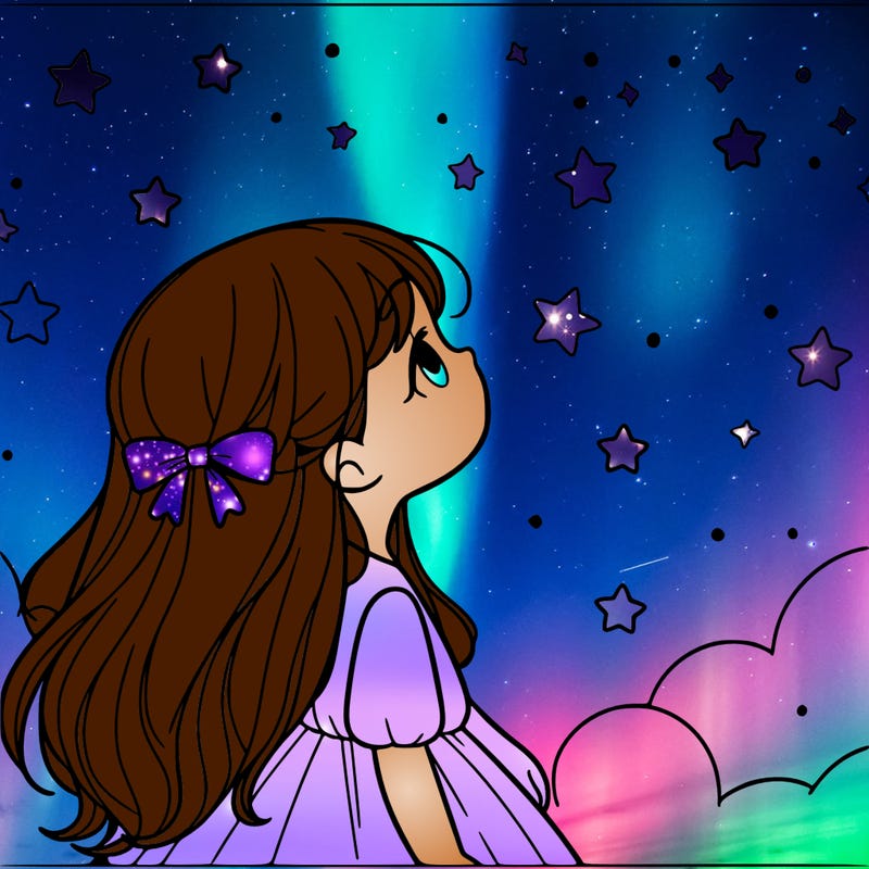 girl looking at the stars
