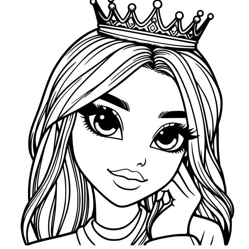 realistic girl with crown