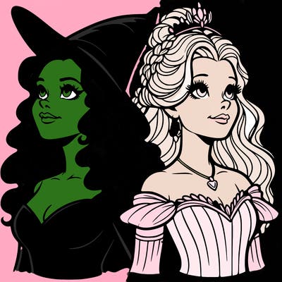 'elphaba and glinda (realistic)
