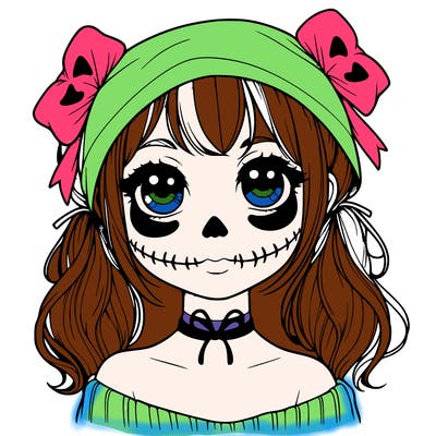 realistic girl halloween