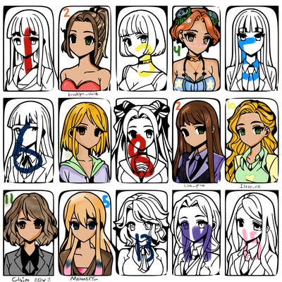 girls that look diffrent anime