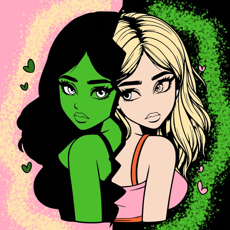 realistic girl split