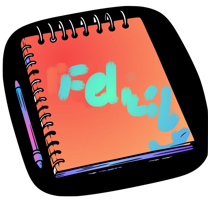 a blank sketch pad