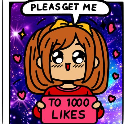 a girl saying please get me to 100 likes