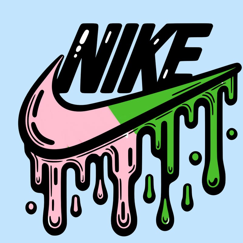 dripping nike logo