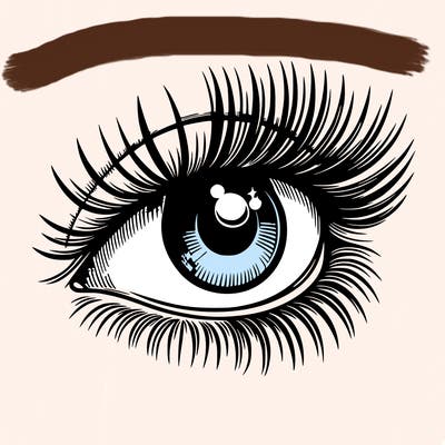 realistic eye long eylashes