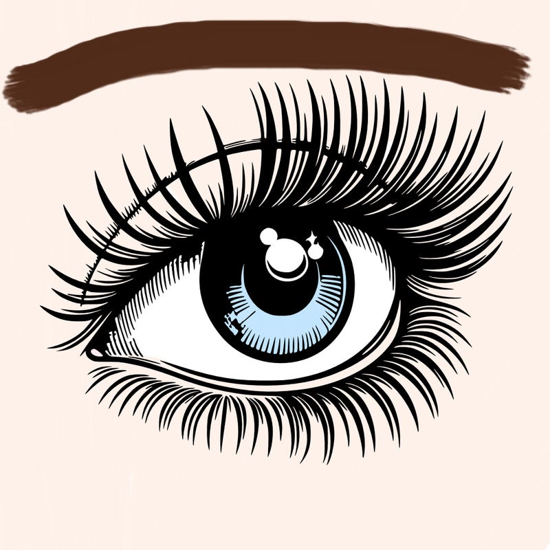 realistic eye long eylashes