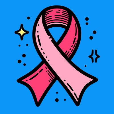 ribbon symbol of national breast cancer awareness month