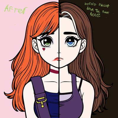 realistic girl split