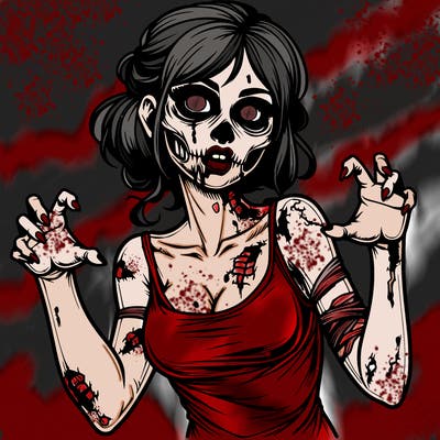 realistic zombie girl