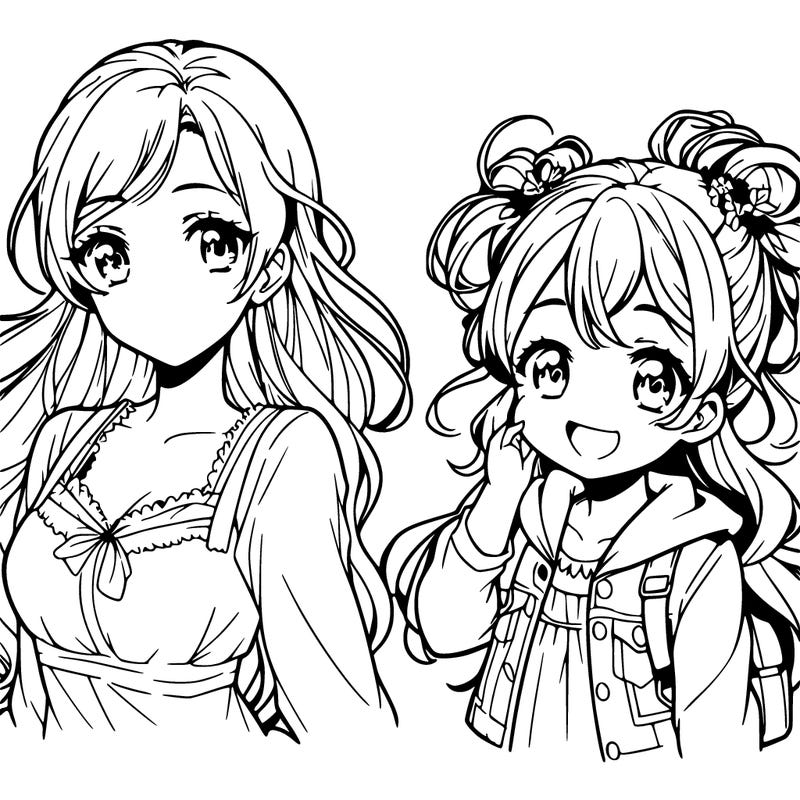 mother and daughter anime