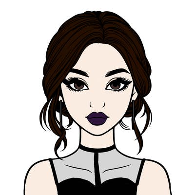 realistic girl with makeup on