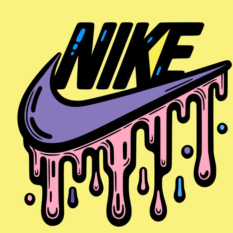 dripping nike logo