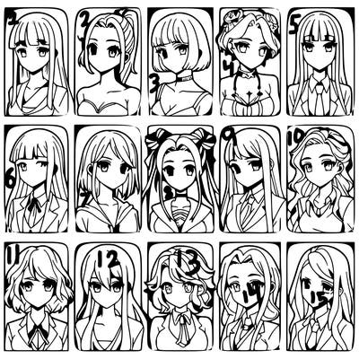 girls that look diffrent anime