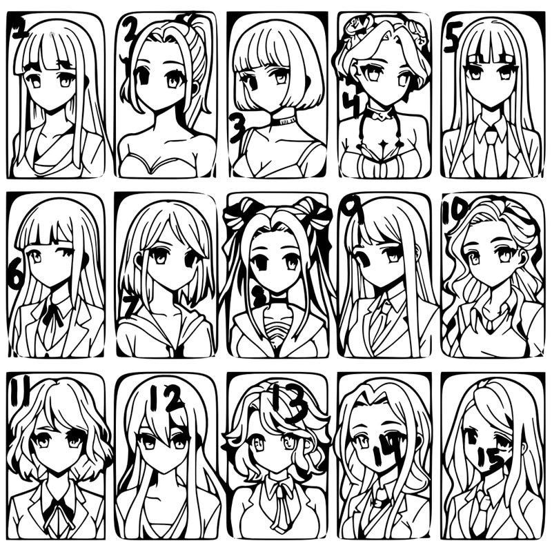 girls that look diffrent anime