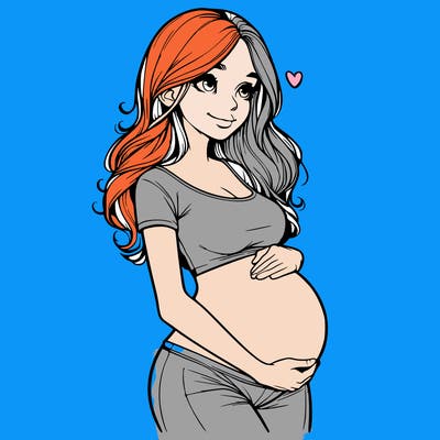 realistic pregnant girl