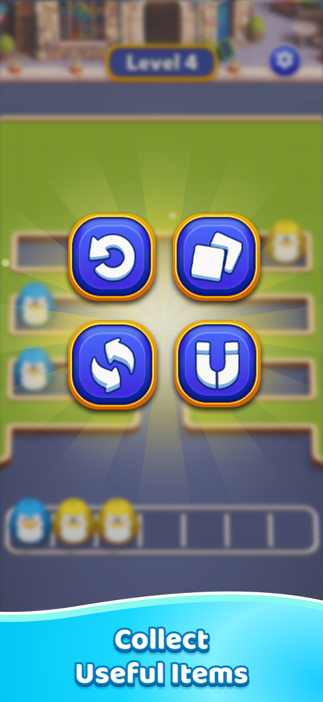 Match Jam 3D - A screenshot of Match Jam 3D gameplay showing various power up items like undo shuffle and magnet
