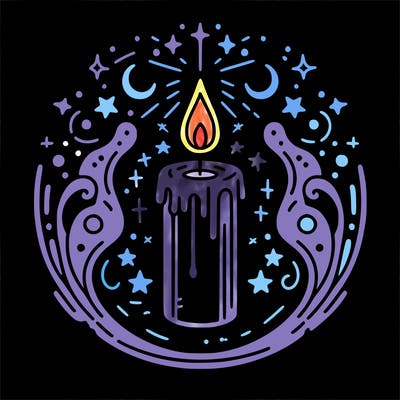 candle surrounded by darkness