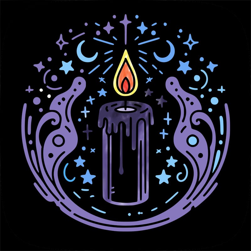 candle surrounded by darkness