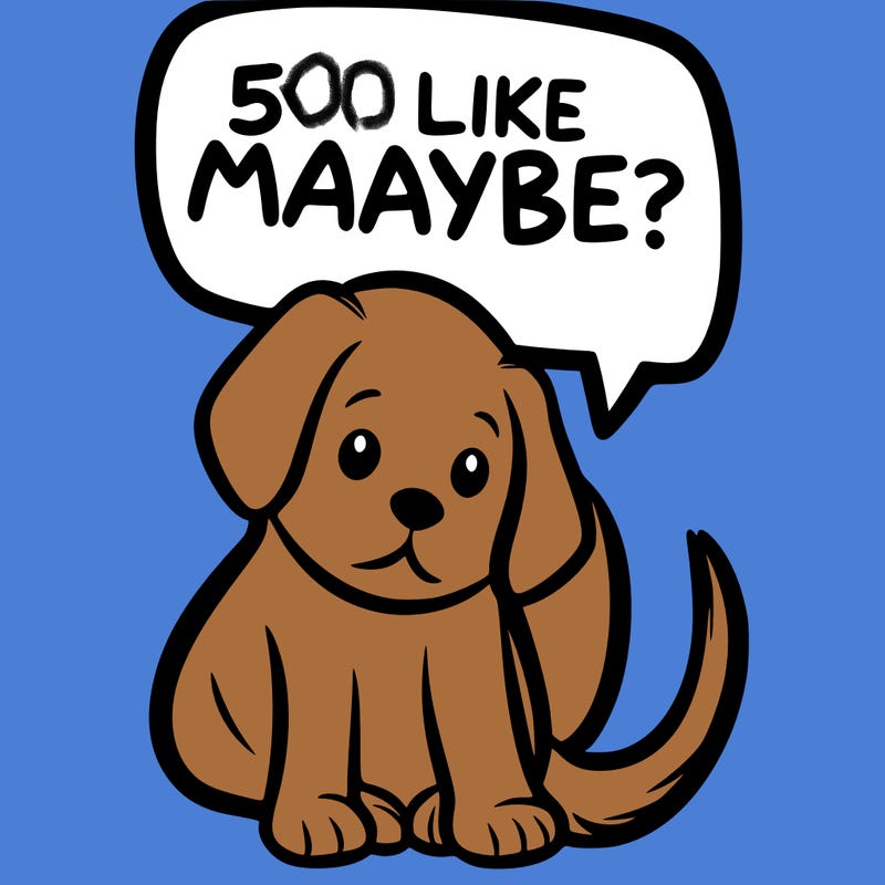 a puppy that says 5 like maybe