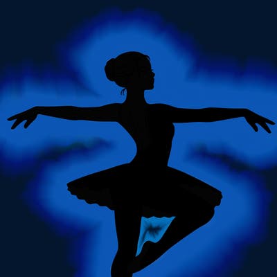 a delicate ballerina in motion.