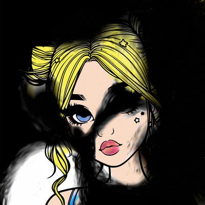 realistic girl with space buns