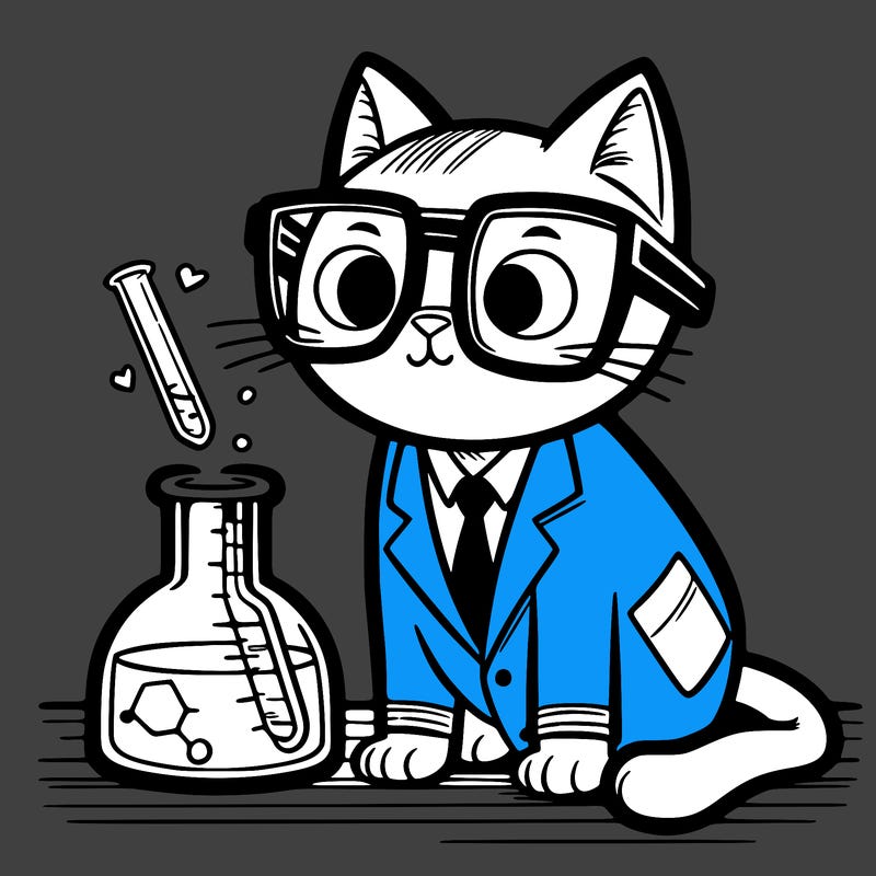 scientist cat
