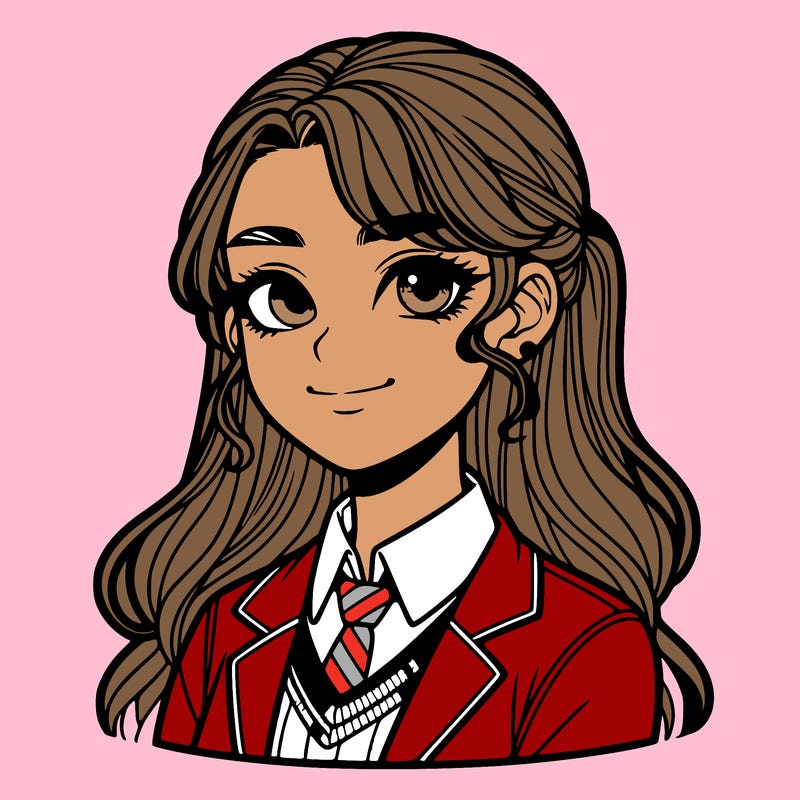 a girl with freckles and is in high school popular and realistic