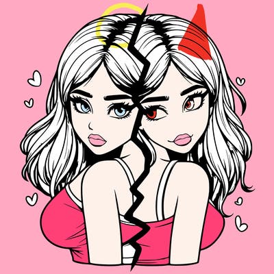 realistic girl split