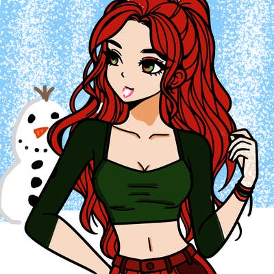 girl in crop top