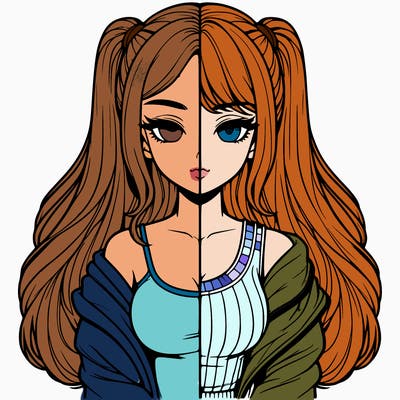 realistic girl split