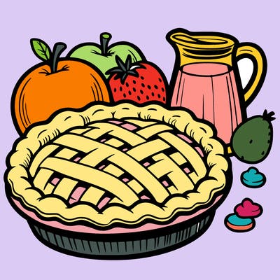 a pie of food
