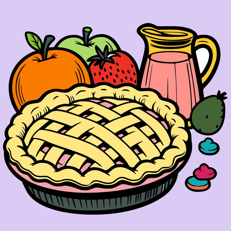 a pie of food