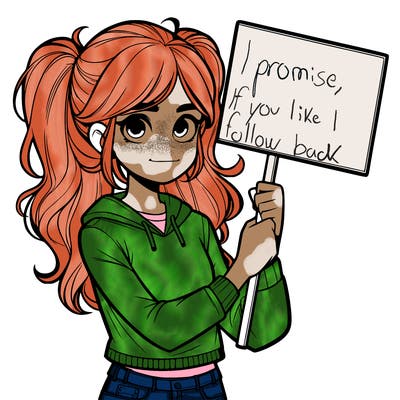 teenage girl holding blank sign