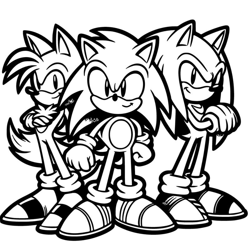 tails and sonic and knuckles