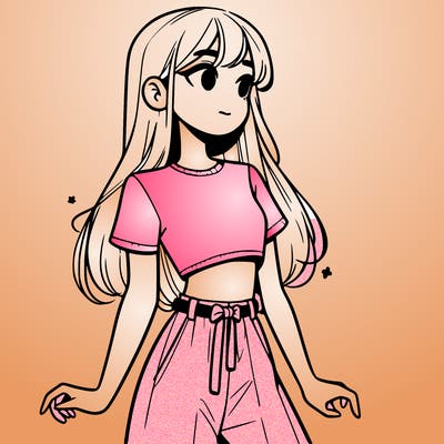 girl in a cute crop top