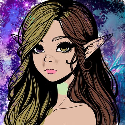 elf girl realistic dark fantasy