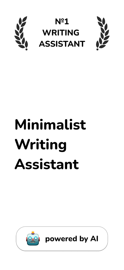 Rewrite: Sentence Corrector - Captura de pantalla de la aplicación Rewrite que muestra un asistente de escritura minimalista impulsado por IA