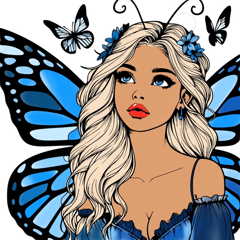 butterfly fairy realistic girl